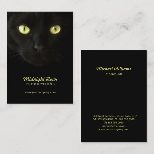 黒猫の名刺 名刺 (正面/裏面)