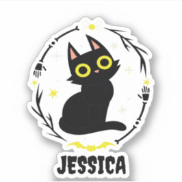 黒猫の名前 – ハロウィーン猫 シール