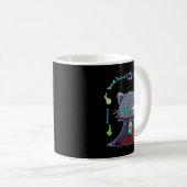 黒猫の吸血鬼ドラキュラとテディベア コーヒーマグカップ (正面右)