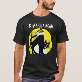 黒猫の呷き声メンズT Tシャツ