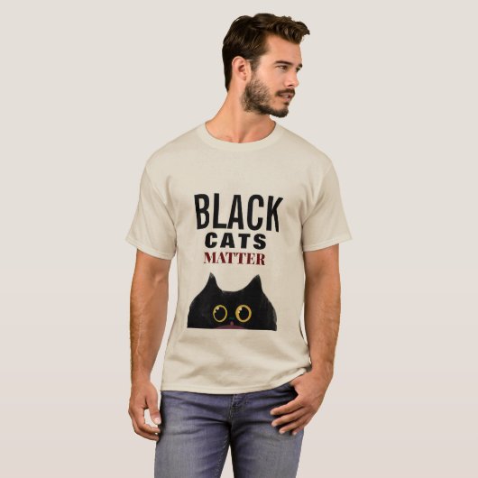「黒猫の問題」 Tシャツ (正面フル)
