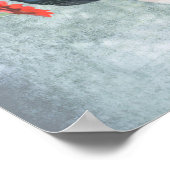 黒猫の嗅ぎ花 ポスター (角)