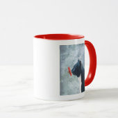 黒猫の嗅ぎ花 マグカップ (正面右)