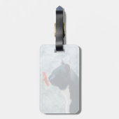 黒猫の嗅ぎ花 ラゲッジタグ (裏面縦)