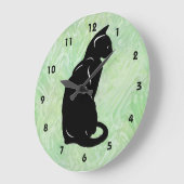 黒猫の壁時計 ラージ壁時計 (傾斜)