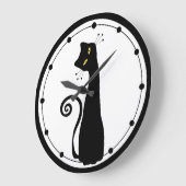 黒猫の壁時計 ラージ壁時計 (傾斜)