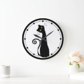 黒猫の壁時計 ラージ壁時計 (ホーム)