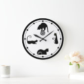 黒猫の壁時計 ラージ壁時計 (ホーム)