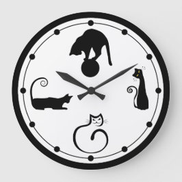 黒猫の壁時計 ラージ壁時計