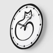 黒猫の壁時計 ラージ壁時計 (傾斜)