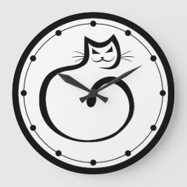黒猫の壁時計 ラージ壁時計