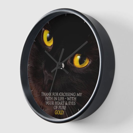 黒猫の壁時計 壁時計 (傾斜)