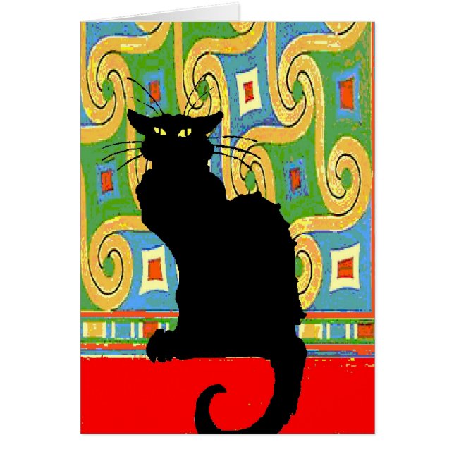 黒猫の壁紙抽象芸術 (正面)
