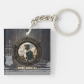 黒猫の夕日が広がる広場 キーホルダー (裏面)