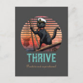 黒猫の夕日：生きる旅 シーズンポストカード (正面)