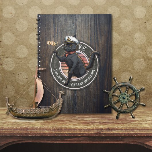 黒猫の夕日：生きる旅 ノートブック