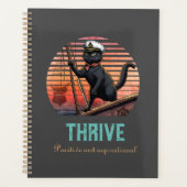 黒猫の夕日：生きる旅 プランナー手帳 (正面)