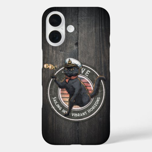 黒猫の夕日:生きる旅 Case-Mate iPhoneケース (裏面)