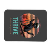 黒猫の夕日：繁栄への旅 マグネット (横)