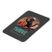 黒猫の夕日：繁栄への旅 マグネット (左側)