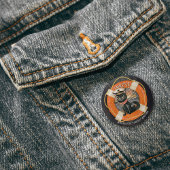 黒猫の夕日：1インチの丸で成長する旅 缶バッジ