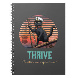 黒猫の夕焼け写真が輝く旅 ノートブック