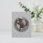 黒猫の夕焼け「生きるための旅」 ポストカード (スタンド正面)