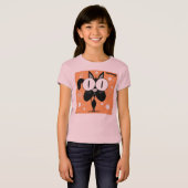 黒猫の女の子のBellaによって合われるベビードールのTシャツ Tシャツ (正面フル)