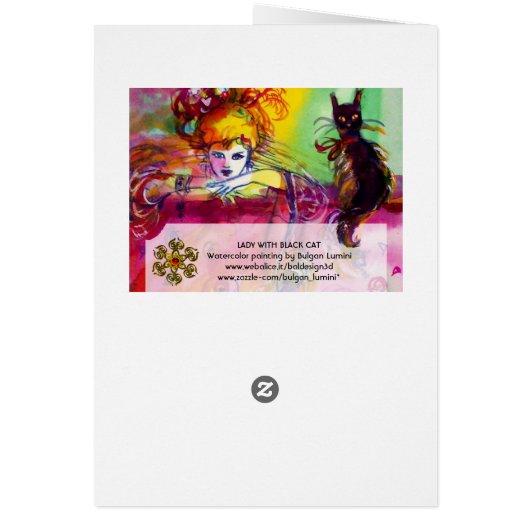 黒猫の女性 (裏面)