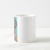 黒猫の女性 コーヒーマグカップ (中央)