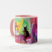 黒猫の女性/ベネチアンマスカレード マグカップ (正面左)