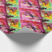 黒猫の女性/ベネチアンマスカレード ラッピングペーパー (角)