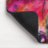 黒猫の女性 マウスパッド (コーナー)