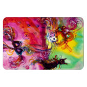 黒猫の女性 マグネット (横)