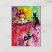 黒猫の女性/ヴェネツィアの仮面舞踏会 名刺 (裏面)