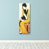 黒猫の女性・竹久夢二 キャンバスプリント (インサイチュ (ウッドフロア))