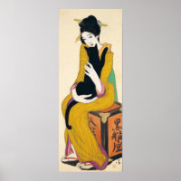 黒猫の女性・竹久夢二