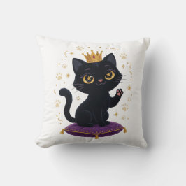 黒猫の女王スローピロー かわいい猫好きへのギフト クッション