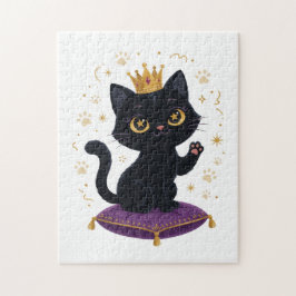 黒猫の女王パズル かわいい猫好きのためのロイヤルギフト ジグソーパズル