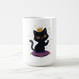 黒猫の女王マグカップ かわいい猫好きのためのロイヤルギフト コーヒーマグカップ