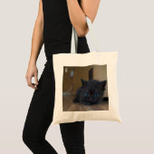 黒猫の子猫 トートバッグ (正面(商品))