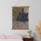 黒猫の子猫 吊り下げ型タペストリー (寝室)