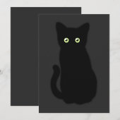 黒猫の子猫、怖いくらいに楽しい 招待状 (正面/裏面)