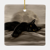 黒猫の寒さ セラミックオーナメント (裏面)