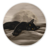 黒猫の寒さ セラミックノブ (正面)
