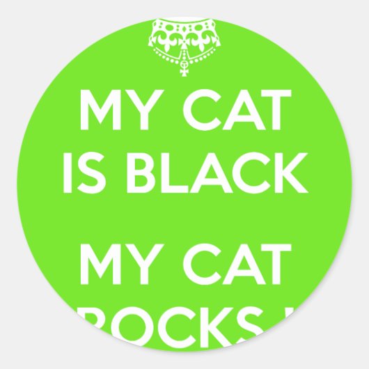 黒猫の岩 ラウンドシール (正面)