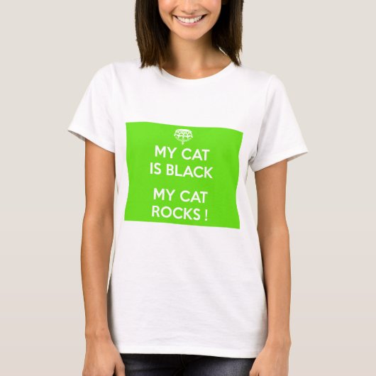 黒猫の岩 Tシャツ (正面)
