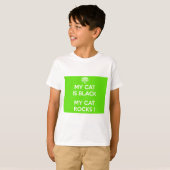 黒猫の岩 Tシャツ (正面フル)