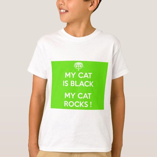 黒猫の岩 Tシャツ (正面)