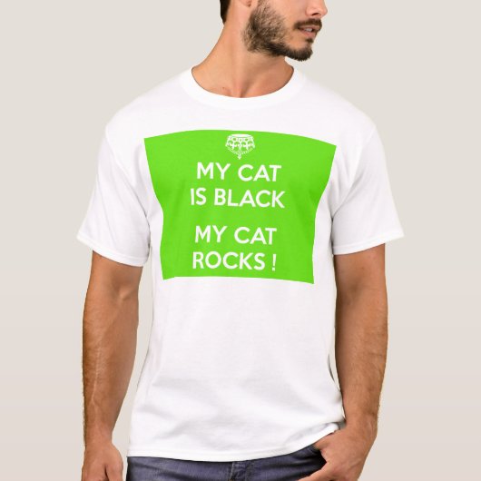 黒猫の岩 Tシャツ (正面)